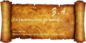 Zelmanovics Armand névjegykártya